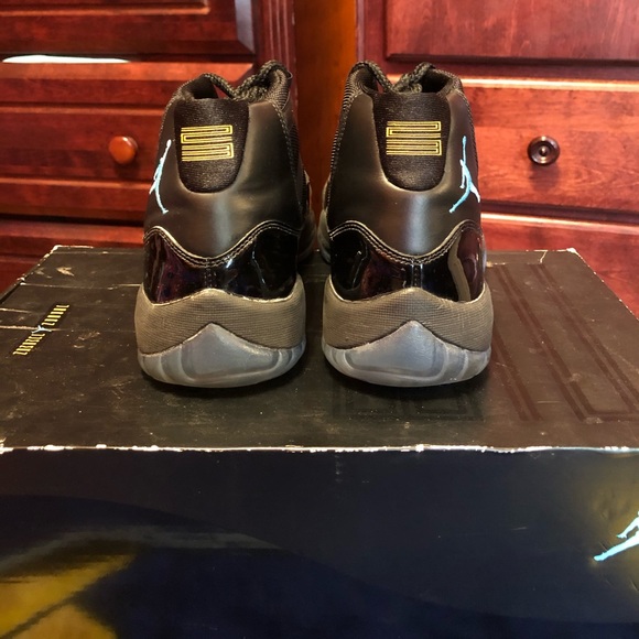 Nike Air Jordan 11 Retro Black Gamma Blue Size 10 - Picture 6 of 12